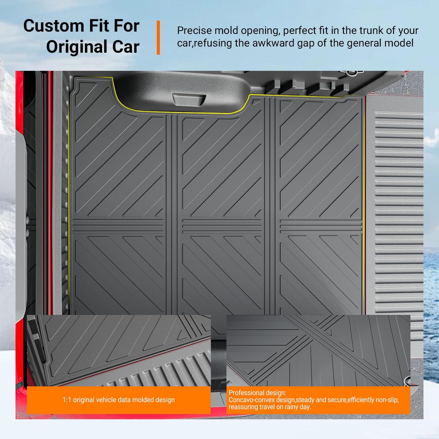 powoq 5.5FT Bed Mat Compatible with 2022-2026 Toyota Tundra Truck Bed Liner Cargo Mat TPE Cargo Liner Replacement for 2022 2023 2024 2025 2026 Toyota Tundra Accessories (5.5FT Bed Mat)