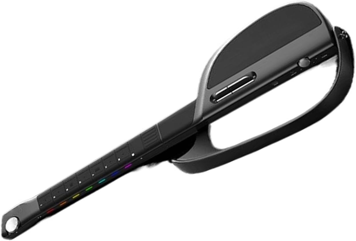 Tangxi Black Stringless Guitar, Automatic Playing, Interactive Music Scores, 100+ Rhythm Patterns, Long Battery Life