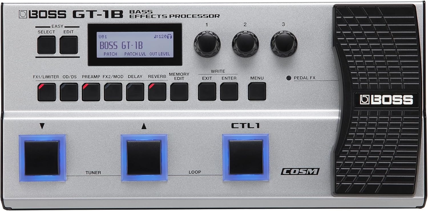 BOSS GT-1B | Compact Bass Effects Processor | Bass-Optimized Amps & Effects | Premium Sound Engine | Ideal for Beginner Bassists | Durable & Lightweight | FREE Pro Patches via BOSS Tone Central