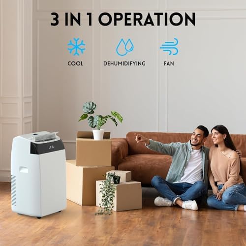Portable Air Conditioner 12000 BTU Cools Rooms Air ConditionerUp to 500 Sq.Ft, 3 - In - 1 with Built In Dehumidifier Fan Modes, Ultra Quiet 