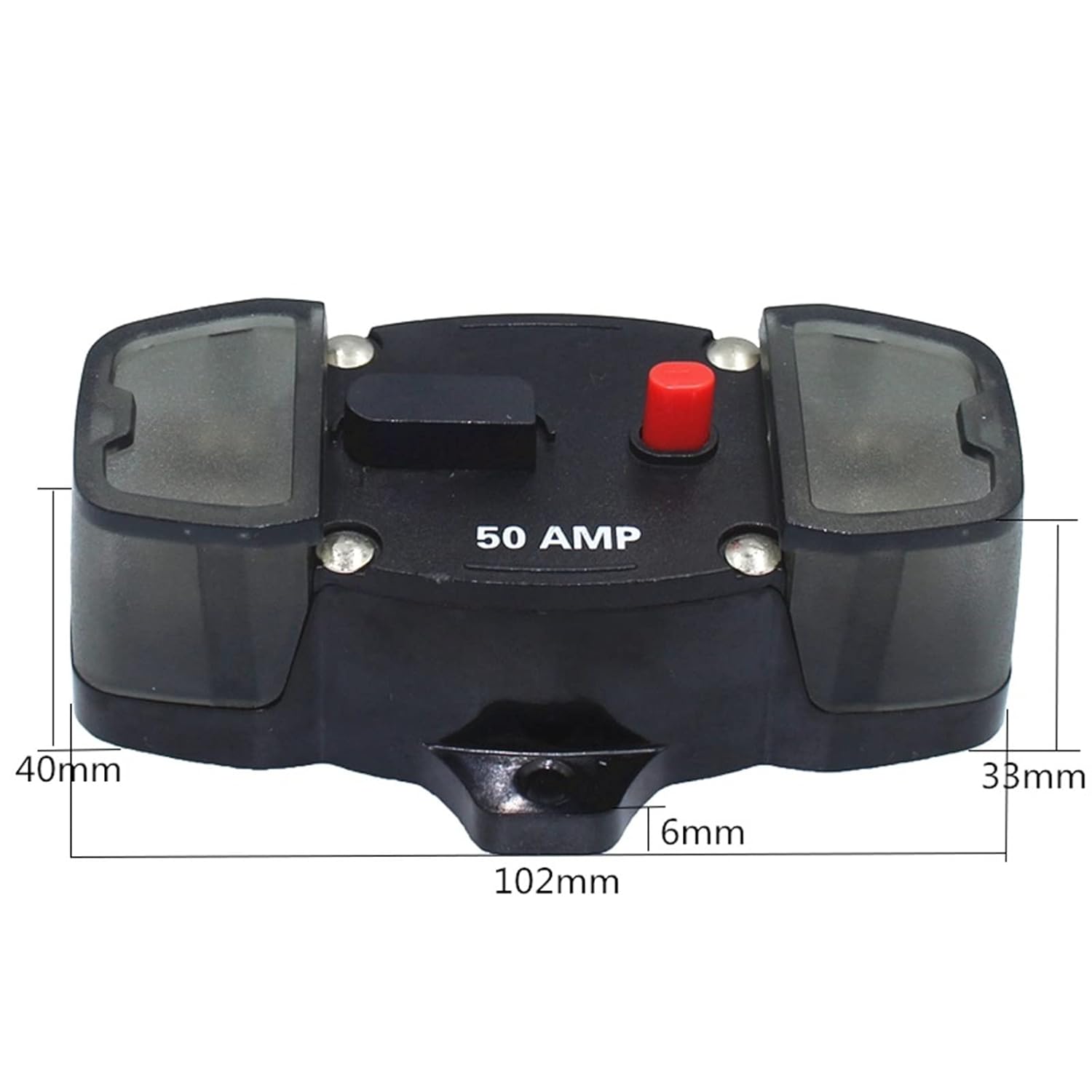 1pcs 80A 100A 160A 200A 300A Car Audio Amplifier Circuit Breaker Fuse Holder AGU Style Stereo Refit 4GA Cable for 12V Protection(200A)