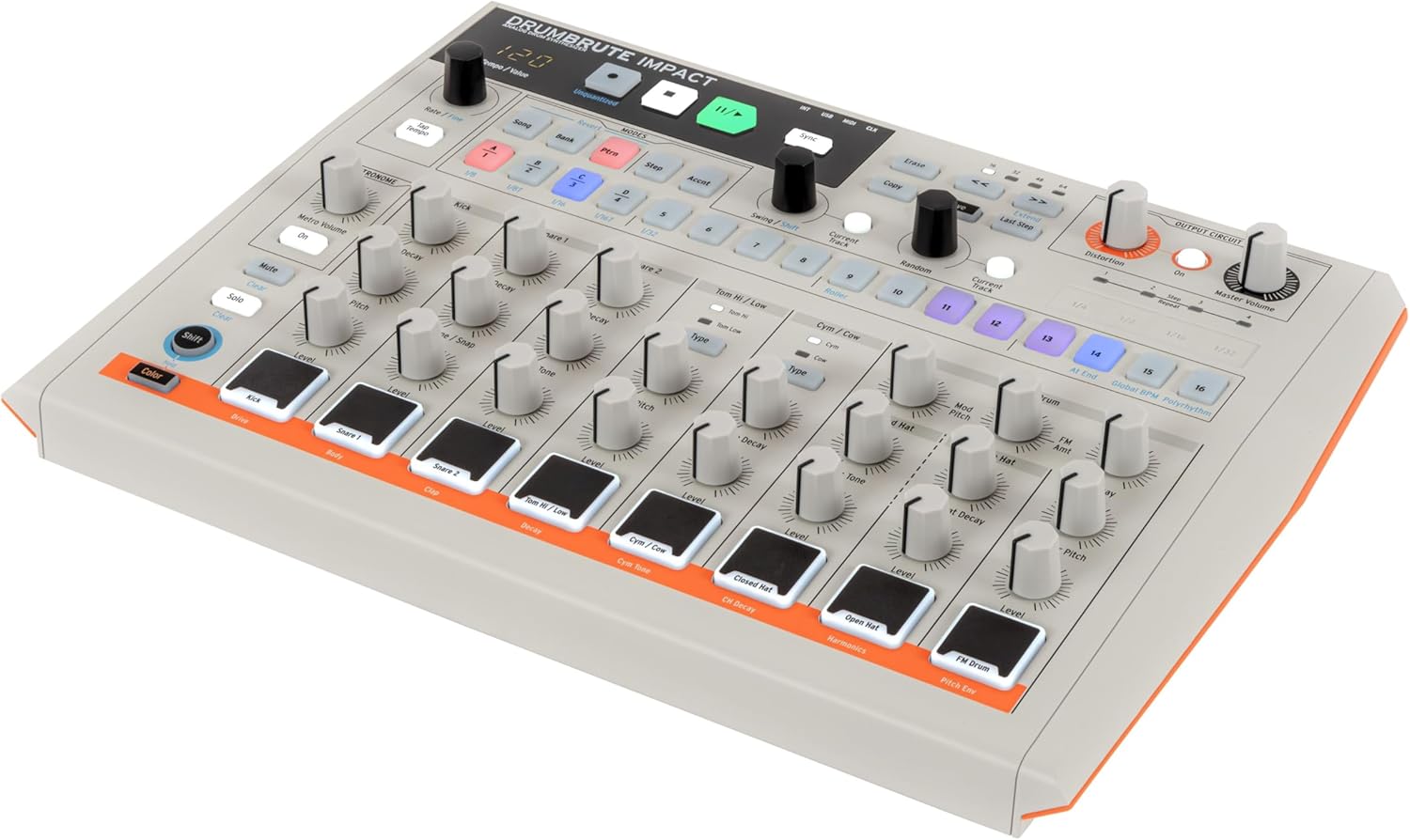 Arturia DrumBrute Impact 1984 Analog Drum Machine - White