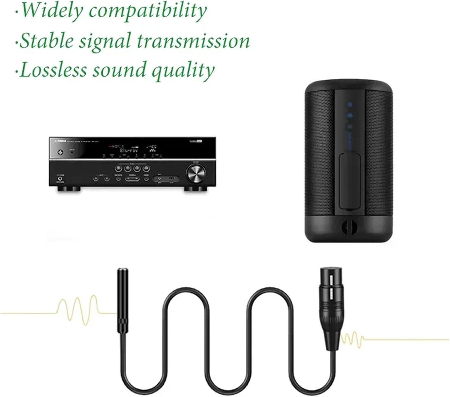 TRS 6.35 XLR Female to 6.5mm Female Audio Extension Cable 1 4 Inch Female Cannon Cord for Amplifier Effect Sound Card Speaker(XLR-M to 6.5-F,1m)