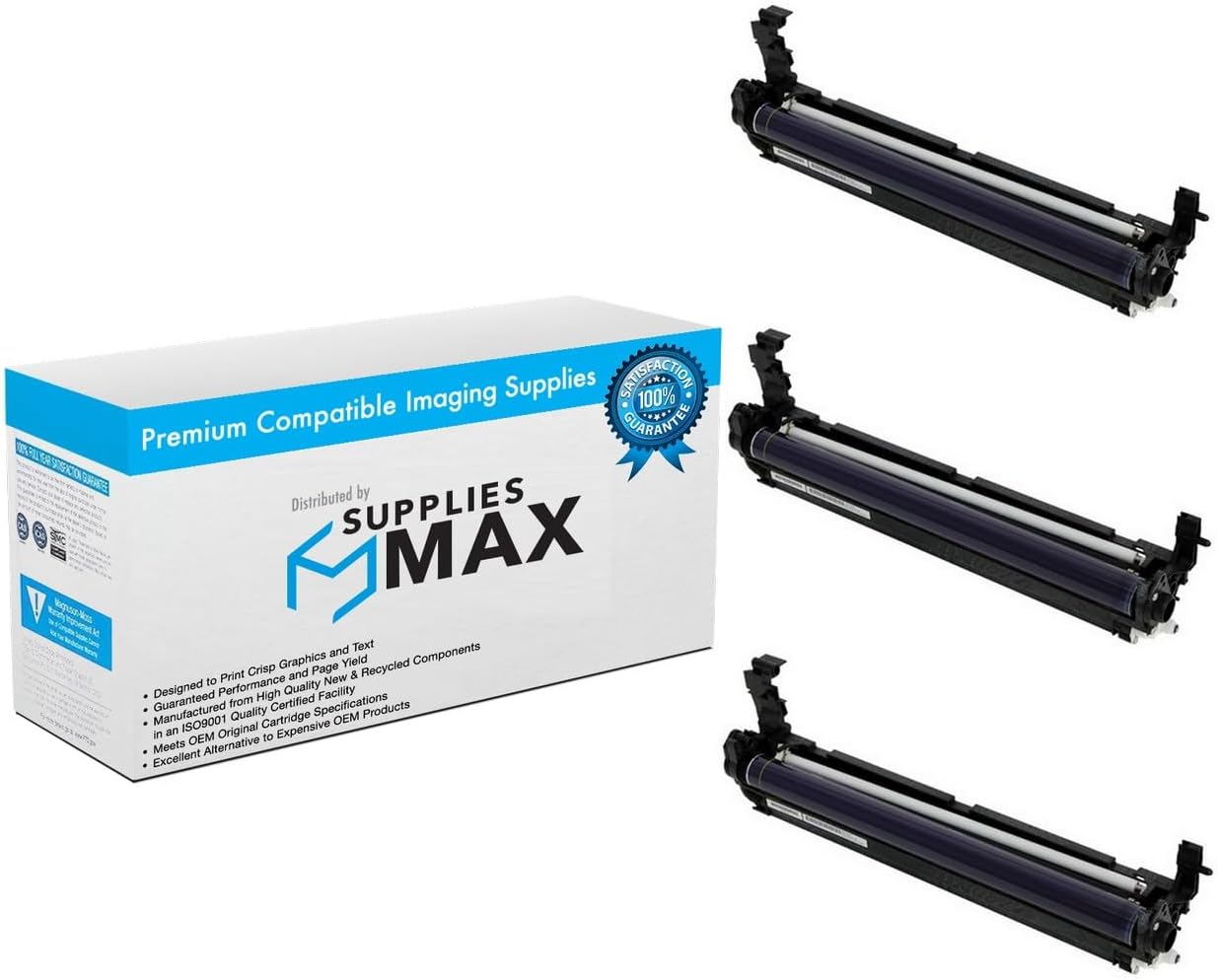 Compatible Replacement for Ricoh MP-C2003/MP-C2003SP/MP-C2503/MP-C2503 Essential/MP-C2503 Plus/MP-C2503SP Black Drum Unit (3/PK-60000 Page Yield) (D188-2264K_3PK)