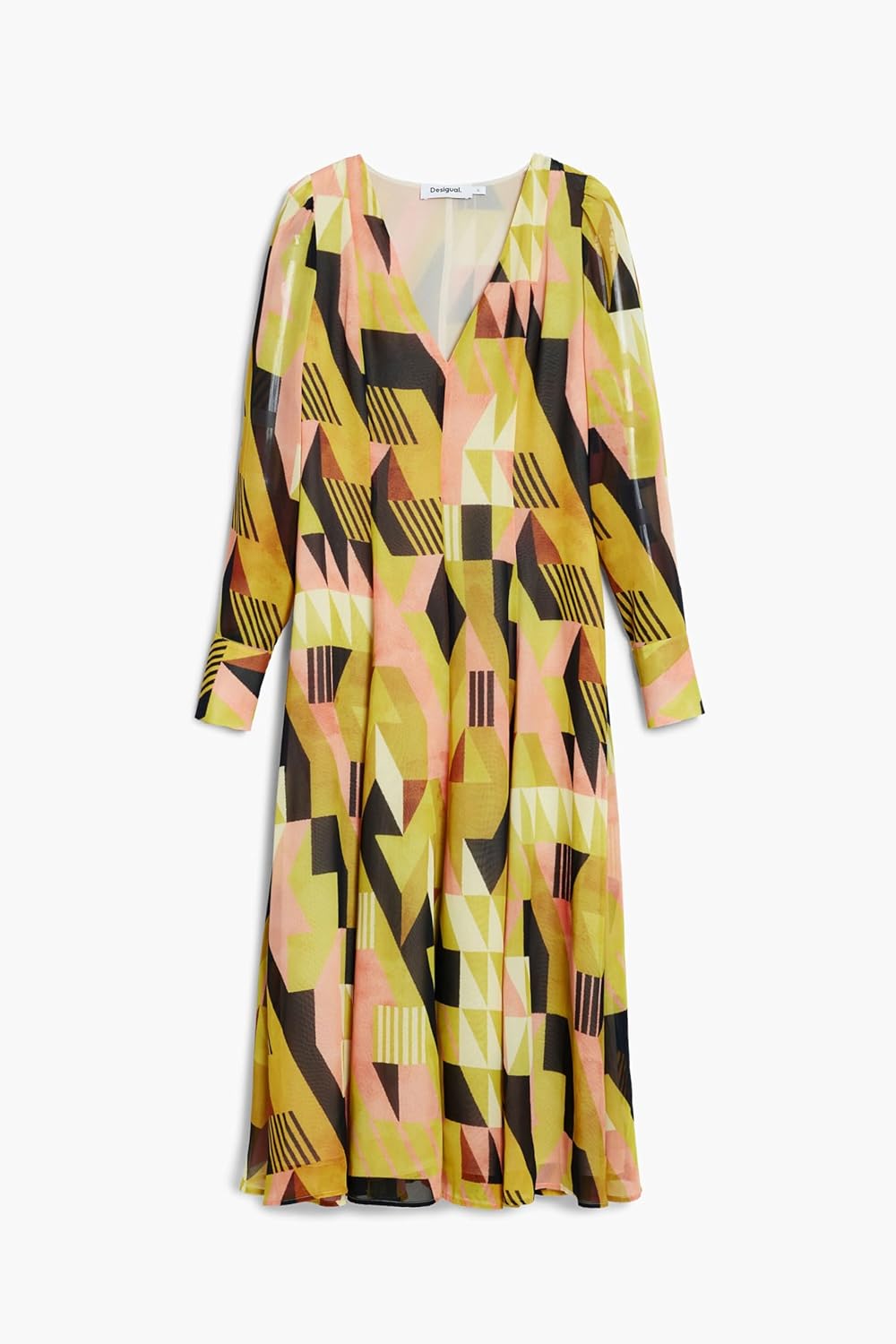 Desigual Women's Woman Woven Dress Long Sleeve