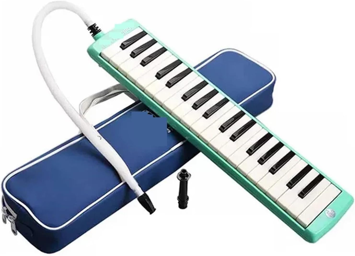 Melodica Children's Melodica 37 Keys Student 32 Keys Beginner Portable Musical Keyboard Mouth Piece Kids Piano(37 Key Green)