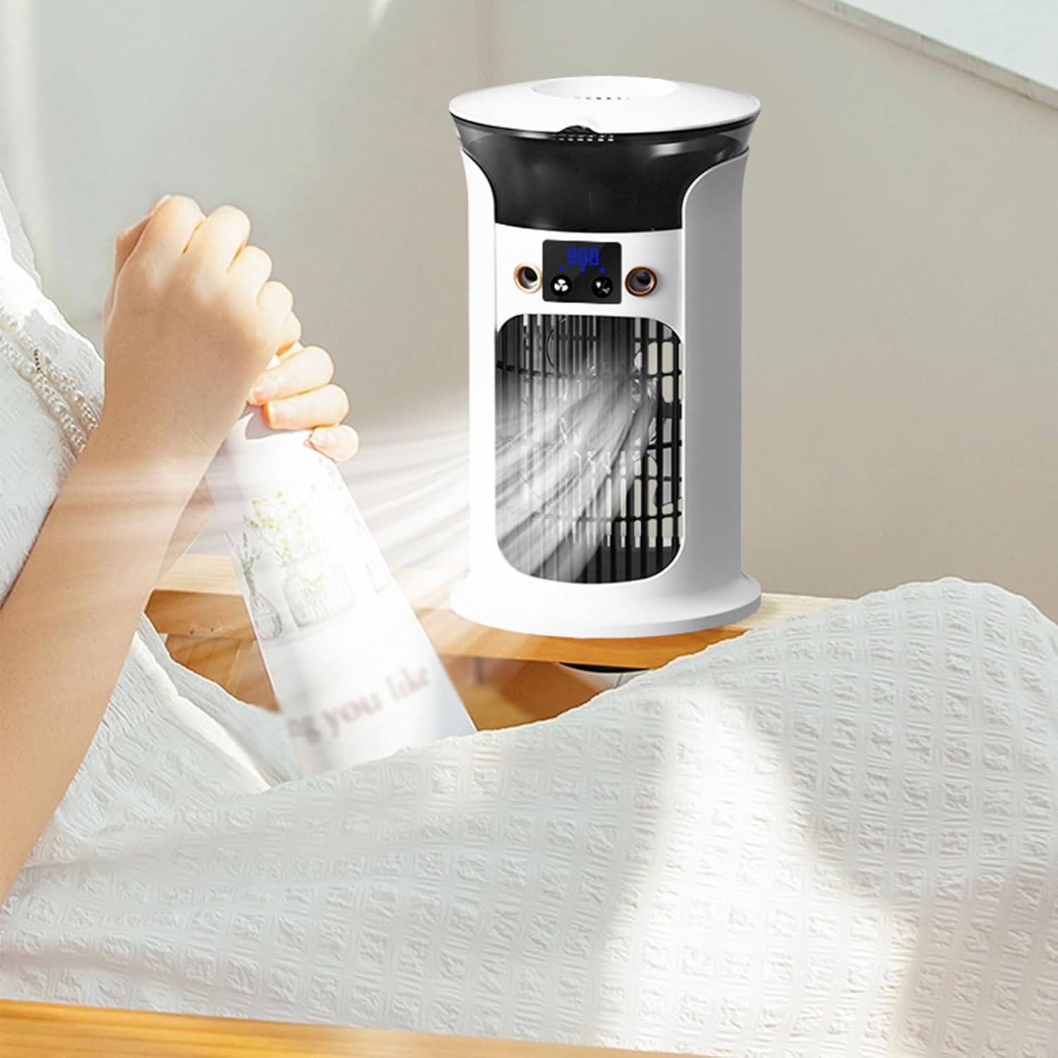 Portable Air Conditioners, Portable AC Unit With Remote Control, Powerful 3 Speeds Evaporative Air Cooler Personal Mini Air Conditioner Portable For Room Office Bedroom(C)