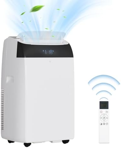 14,000 Btu Air Conditioners Cooling Up to 750 Sq.Ft, 3-In-1 Portable Air Conditioner with Cooling, Dehumidification & Fan Modes Remote Control, Timer, Ultra-Quiet Operation for Home, Office