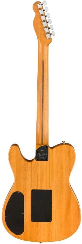 Fender American Acoustasonic Telecaster Acoustic Electric Guitar, with 2-Year Warranty, Black, Ebony Fingerboard, with Gig Bag