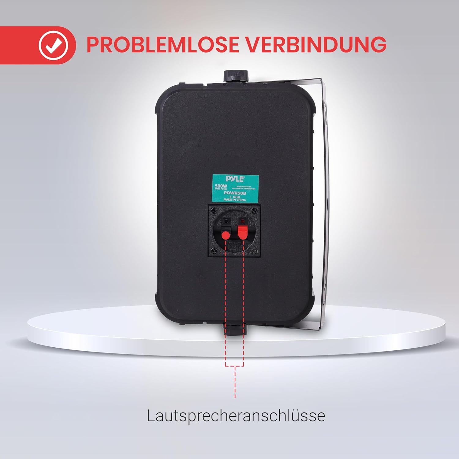 Pyle 2 Way Speaker System Pair - 500W Peak Power 6.5 Inch Passive Weatherproof Wall / Ceiling Mounted - Heavy Duty Universal Mount - Use for Pool, Patio, Indoor, Outdoor (Black)