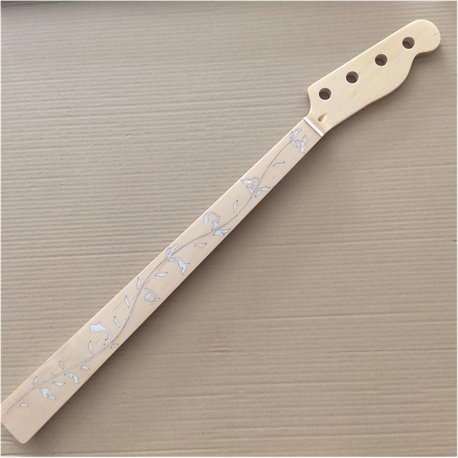 TSTS Fretless Bass Guitar Neck 20 Fret 4 String Maple Fingerboard for TL Electreic Bass Neck Guitar ​Neck Replacement