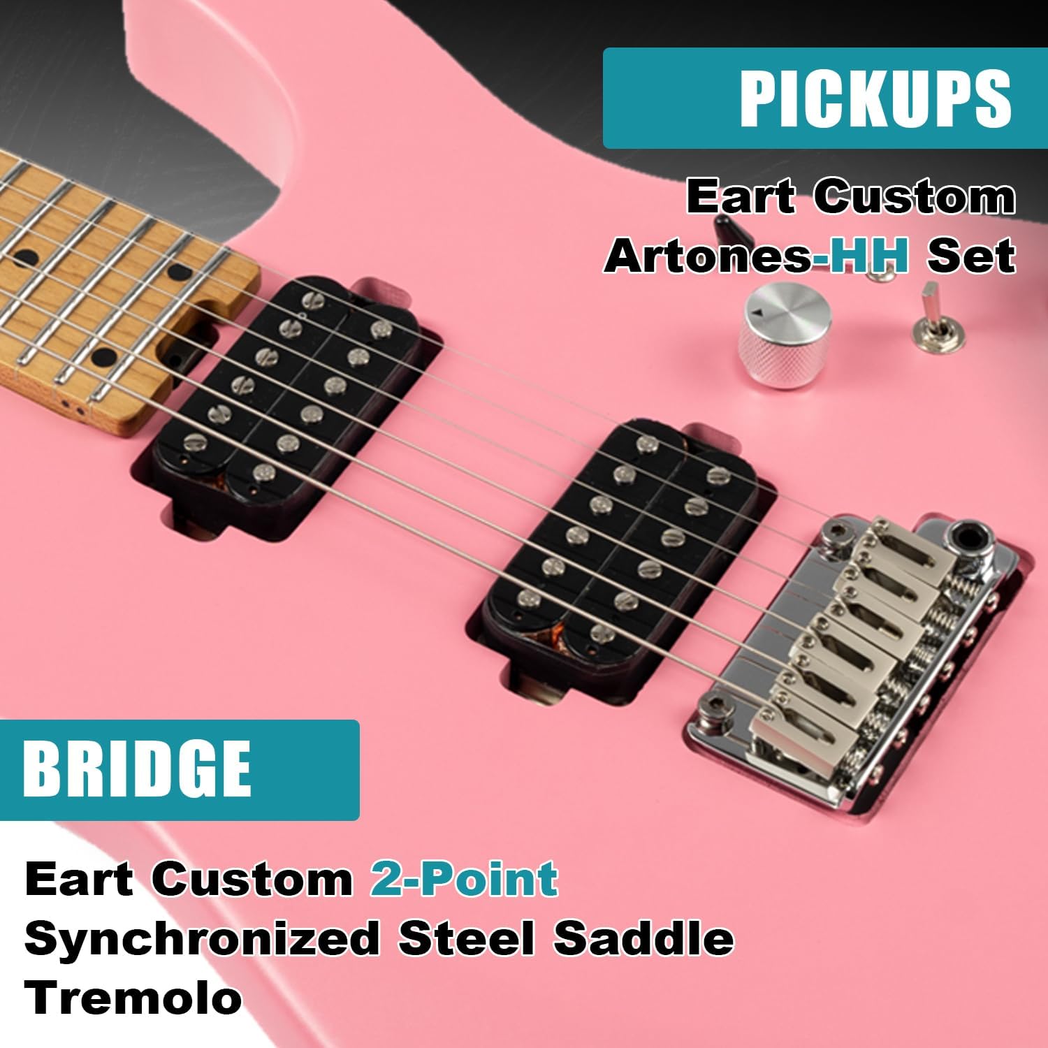 EART Guitars Roasted Maple Neck Stainless Steel Fret Floating Tremolo Ten Tones Fusion Electric Guitars