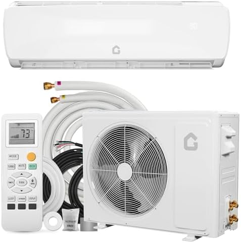 Garvee 9000 BTU Mini Split Air Conditioner Heat Pump System, 19 SEER2 Inverter Mini Split AC/Heating System, Ductless Wall Mount AC Unit Cool Up to 450 Sq. Ft, Installation Kits, 230V