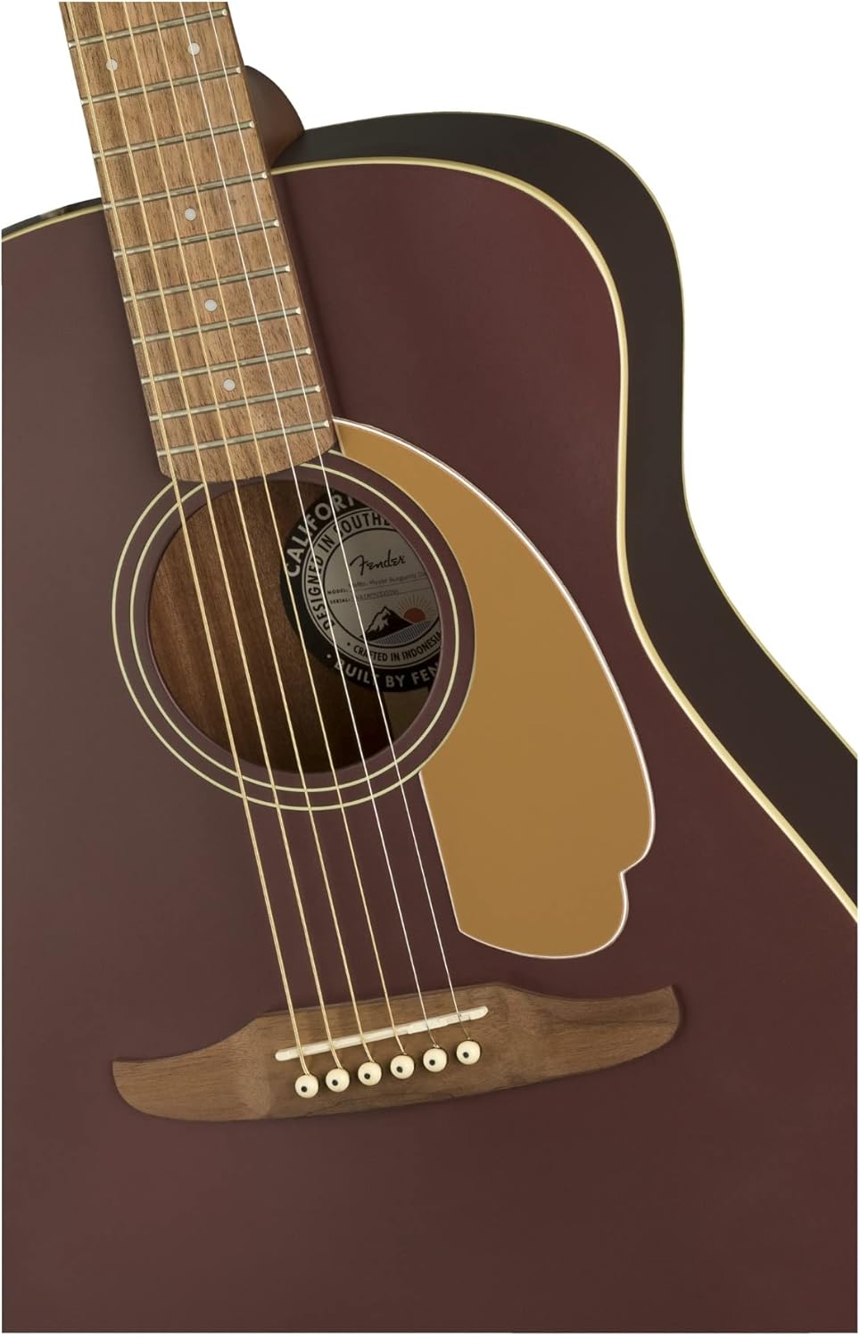 Fender Malibu Player Acoustic Electric Guitar, Burgundy Satin, Walnut Fingerboard
