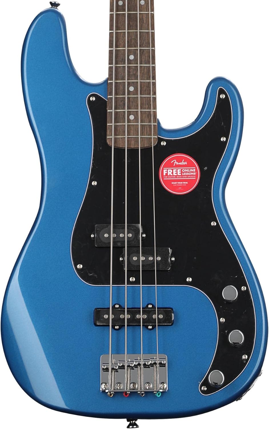 Fender Squier Affinity Series Precision Bass PJ Guitar Bundle, Lake Placid Blue – Includes Guitar, Amplifier, Instrument Cable, Strap, and Tuner – Perfect for Beginners or Pros