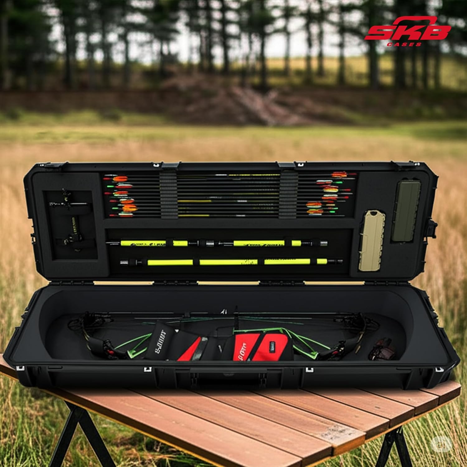 SKB Cases 2SKB-4009 Hard Exterior ATA 300 Category 1 Waterproof Short Double Rifle Transport Case