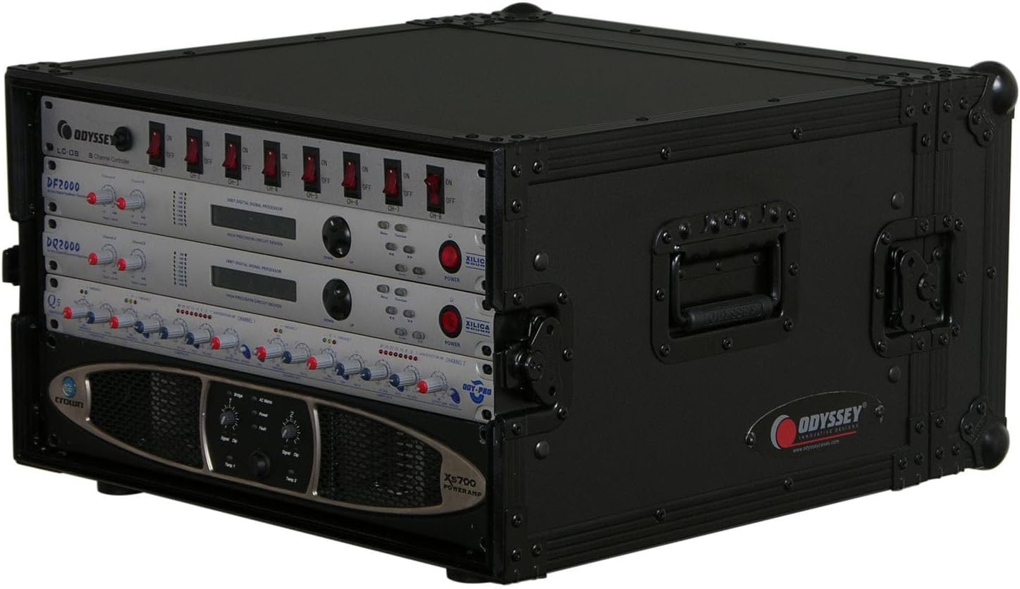 Black 6U Pro Amp Rack