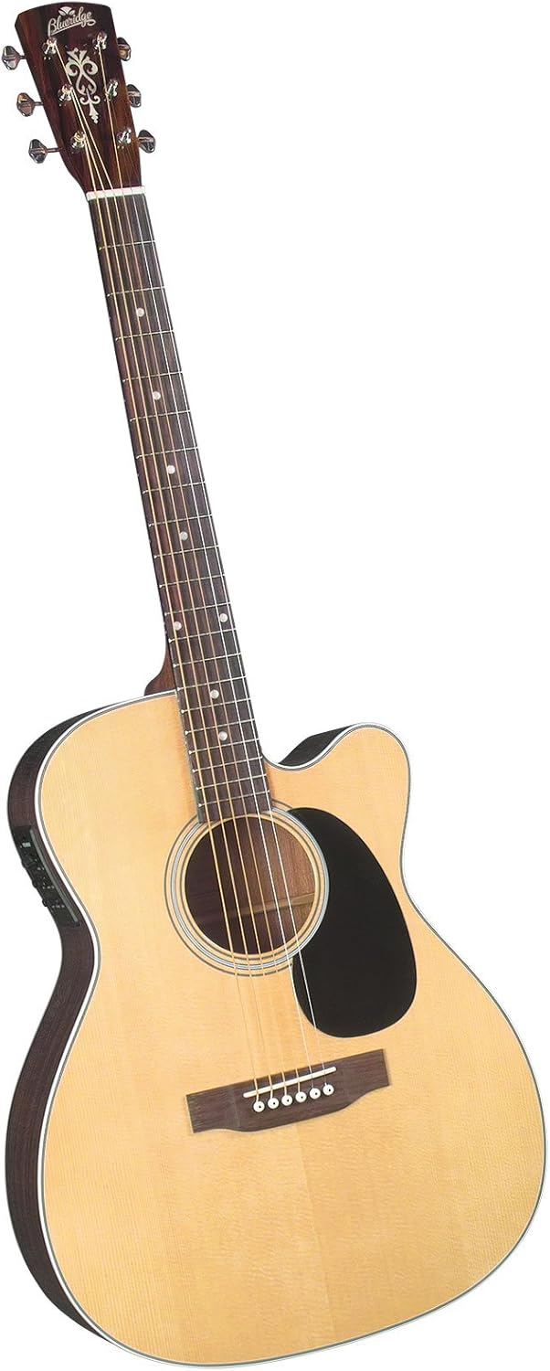 Blueridge BR-63CE Contemporary Series Cutaway Acoustic-Electric 000 Guitar – Solid Sitka Spruce Top, Santos Rosewood Back & Sides, LR Baggs E.A.S. Pickup, On-Board Tuner
