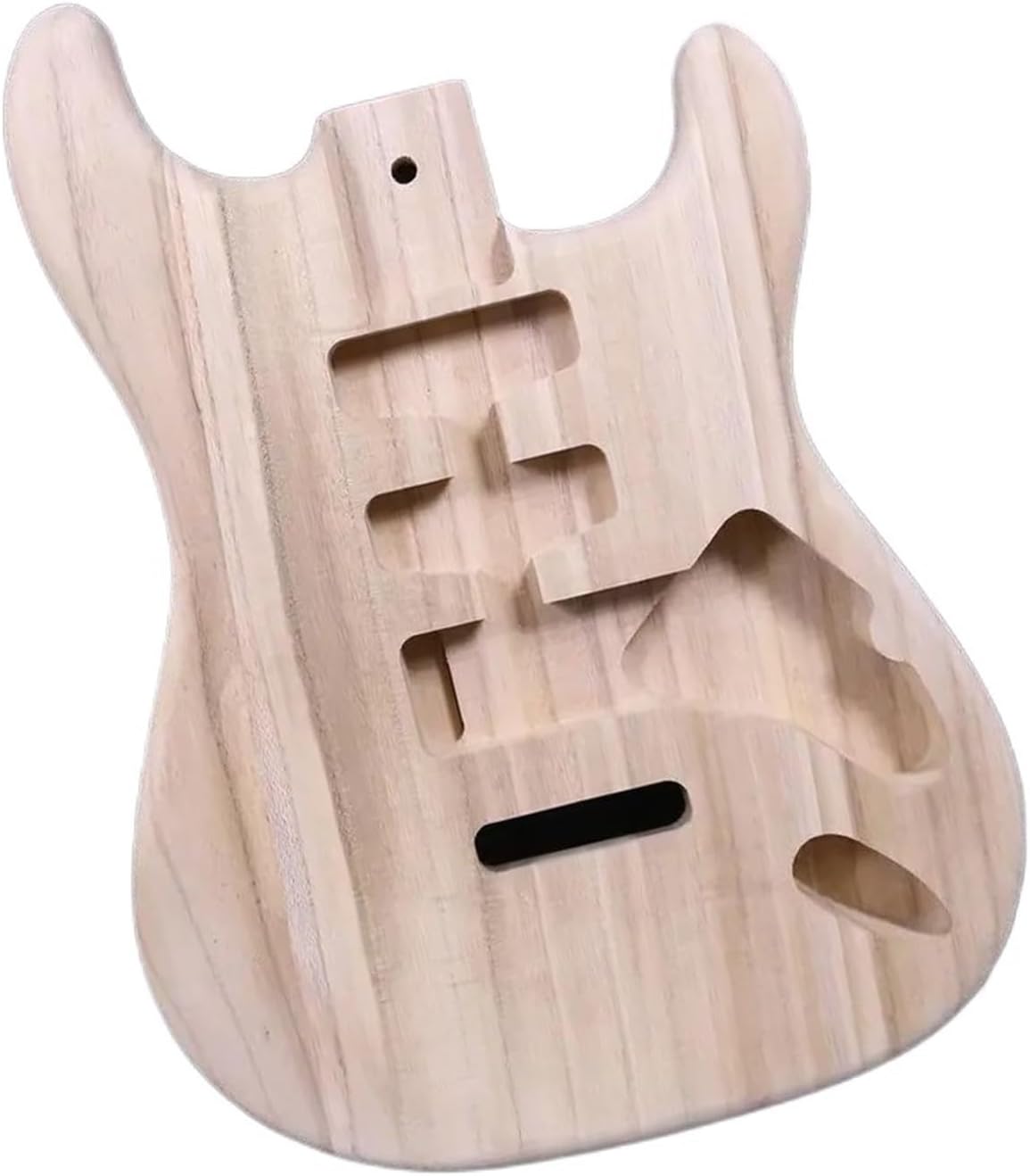 Guitar Body Guitar Replacement Parts Electric Guitar Body Paulownia Wood SSH Unfinished Guitar Bodies Drilled For DIY Guitar Amateur