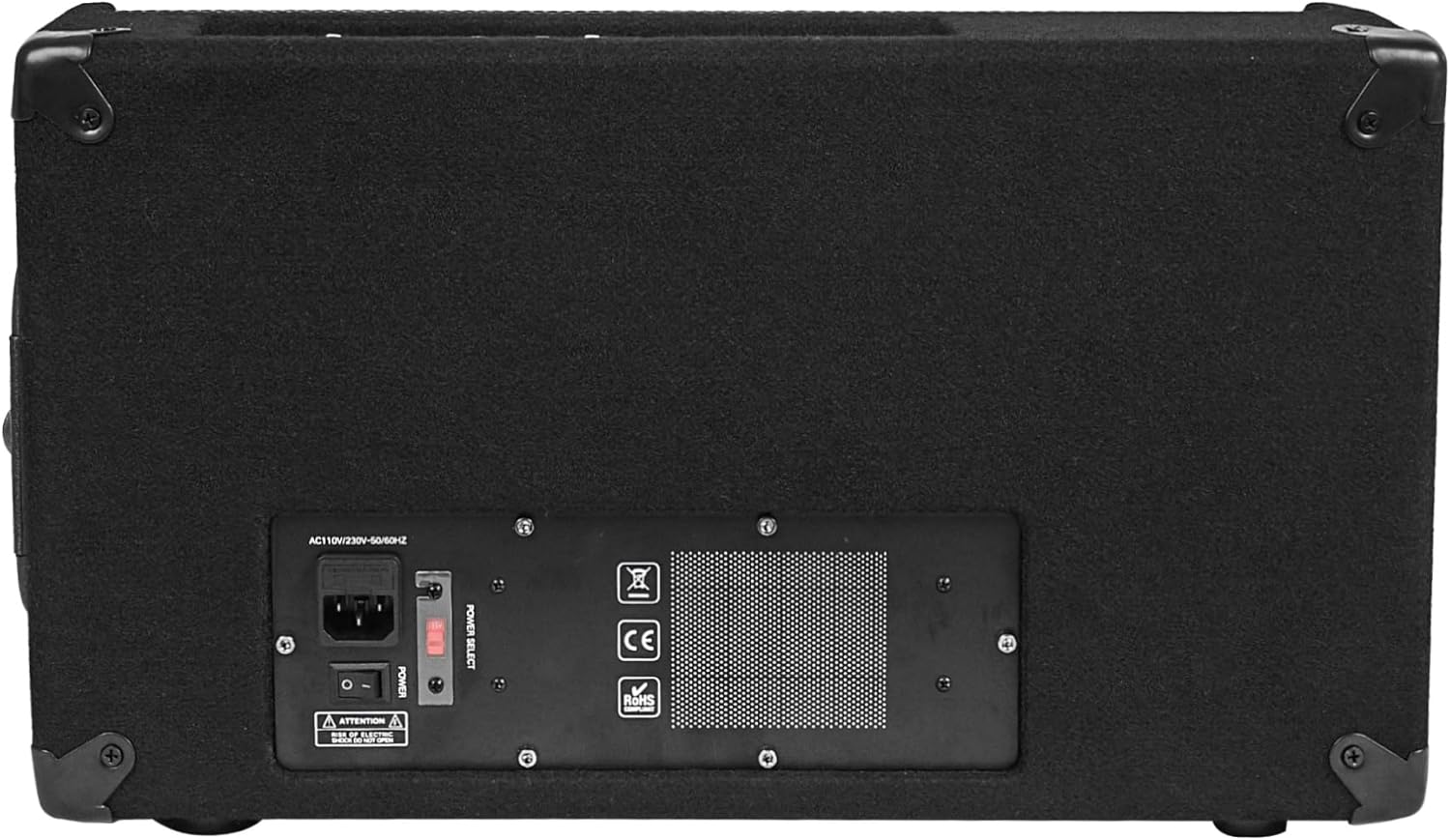 Sound Town 2-Pack Powered DJ PA Stage Monitor Speakers 10” 300W with Compression Driver for Live Sound, Bar, Church (METIS-10MPW-PAIR)