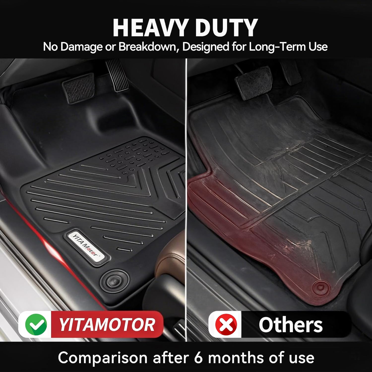 YITAMOTOR Floor Mats Fit for 2020-2025 Hyundai Palisade Bucket Seats, TPE All Weather Rear Trunk Mat, Floor Liners fit for Palisade Accessories, 1st & 2nd & 3rd Row & Backrest Mat & Cargo Liner, Black