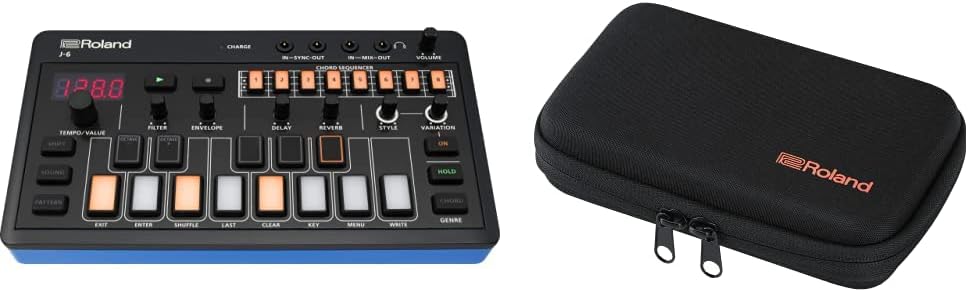 Roland AIRA Compact J-6 Portable Song Creation Machine with Professional Sound and Features & CB-RAC AIRA Compact Carrying Custom Case to Protect Your E-4 Voice Tweaker