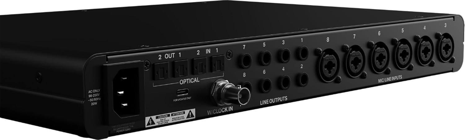 Audient EVO SP8 8 Channel Smart Preamp with AD/DA Bundle with 2 Instrument Cables, 2 XLR Cables, and Austin Bazaar Polishing Cloth