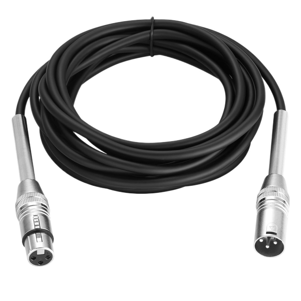 XLR Cable Male to Female M/F with Spring Protection for Microphone Amplifier Foil+Braided Shielded(Gold Fabric Braided,10m)