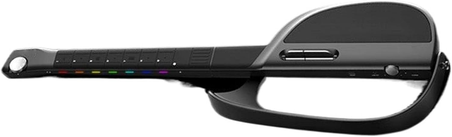 Portable Electric Guitar, Accompaniment C1 Guitar Stringless Auto Gear Playing and Singing, Silent for Beginner Teenagers Adults, Black and Gray