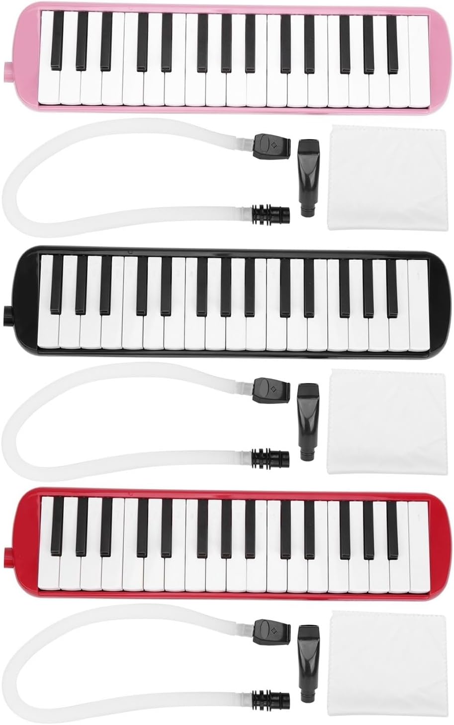 Melodica 32 Key Melodica Wind Musical Instrument Suitable for Beginner Practice Bag(Black)
