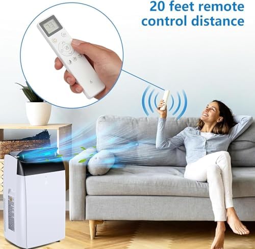Garvee 12,000 BTU Portable Air Conditioner Cools Up to 550 Sq. Ft, 3 in-1 Portable AC Unit With Dehumidifier, Fan, Remote Control & Installation Kits for Home, Office, Dorm, Sleep Mode, 24H Timer