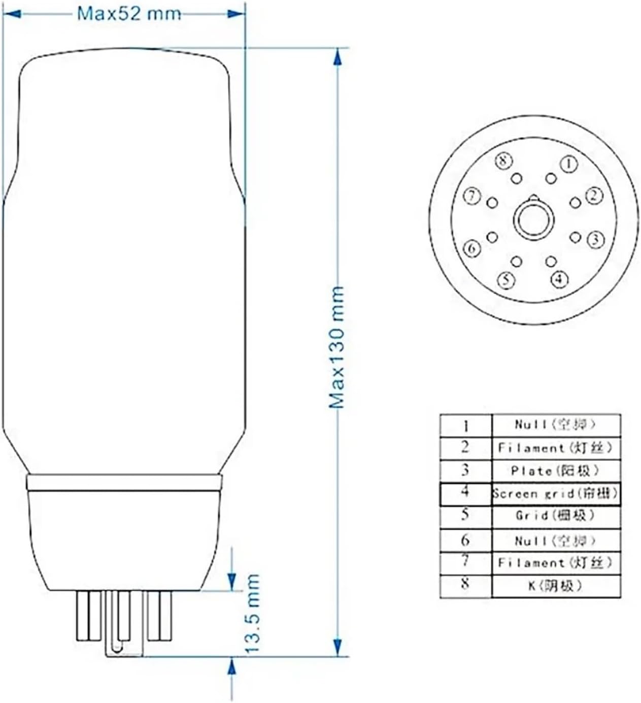Vacuum Tube Rectifier KT66-GC KT66GC Vacuum Tube Copy G+E+C KT66 Upgrade EL34 KT66 6L6 KT77 KT88 HiFi Audio Tube Amplifie(1pcs)
