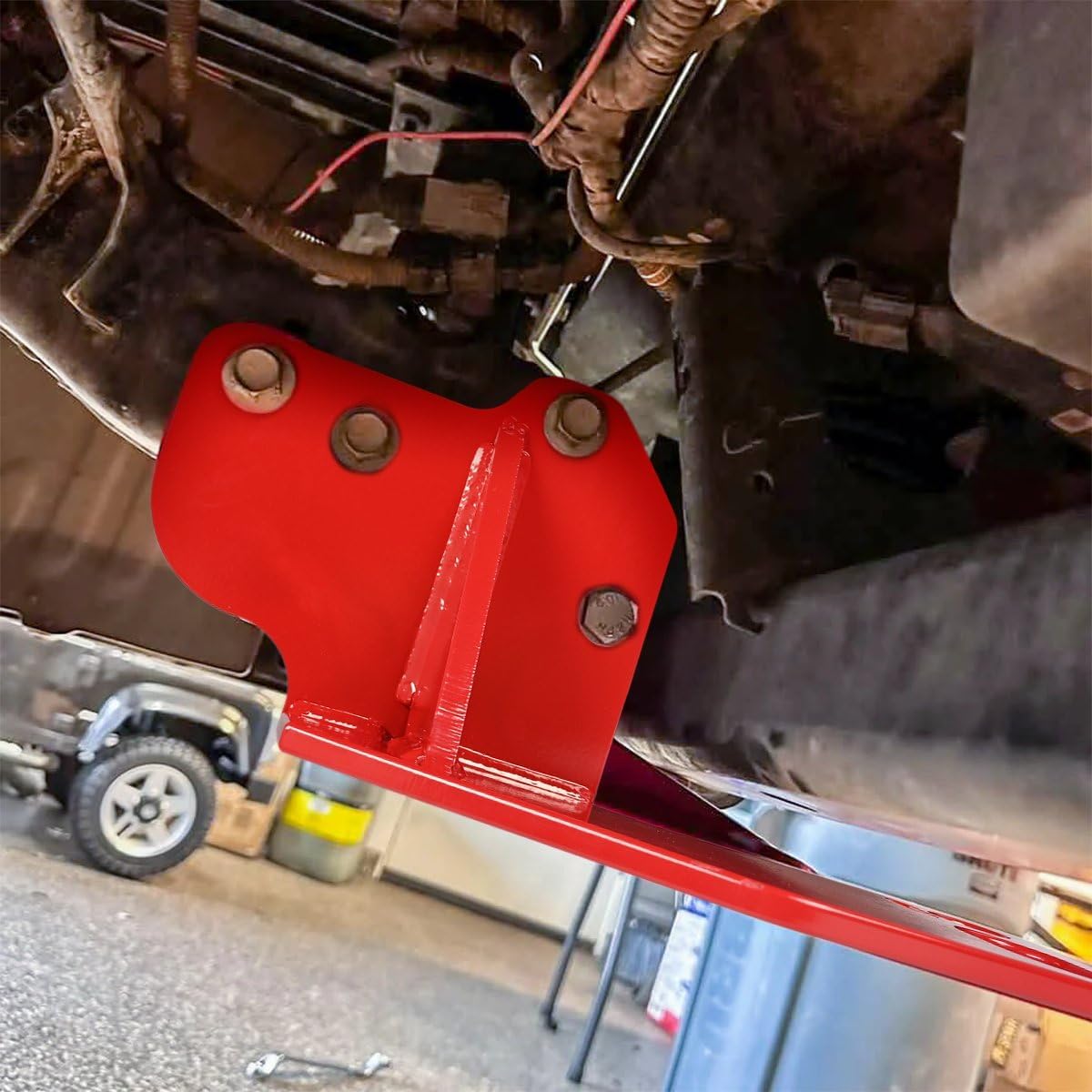 Rear Recovery Points, 2PCS Shackle Hitch Receiver Trailer Tow Hook Receiver Tow Point Kit Accessories for Toyota Tundra 2022 2023 2024 2025 (Red)