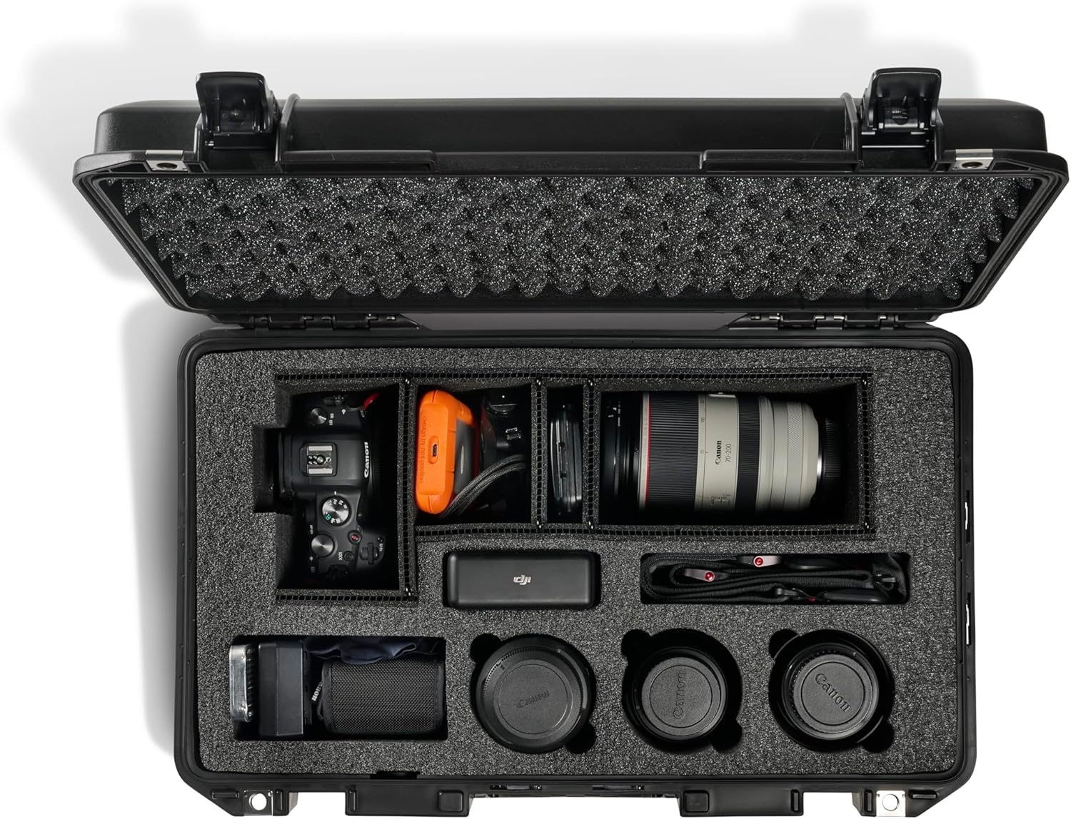 Pelican Air 1535 Air Case - Universal Custom Foam DSLR Camera Case for Camera Body and Accessories (Black)