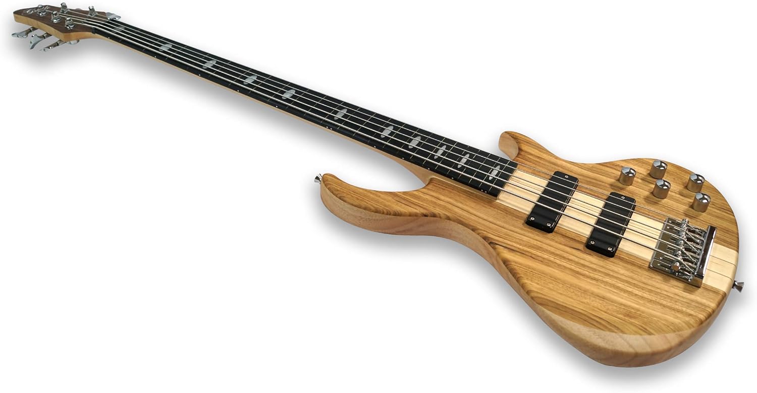 Fretless 5 String Electric Bass Guitar Millettia Laurentii+Okoume body
