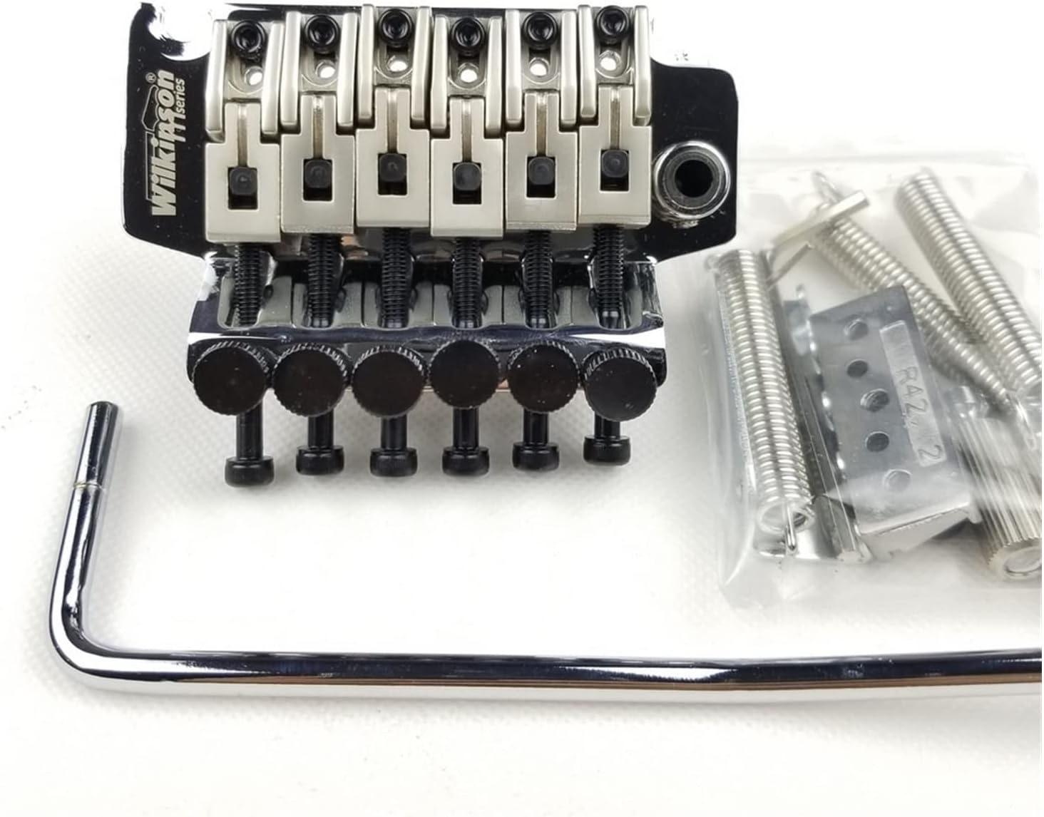 6-String Electric Guitar Double Locking Tremolo System Bridge Nut Chrome Silver Electric Guitar Bridge