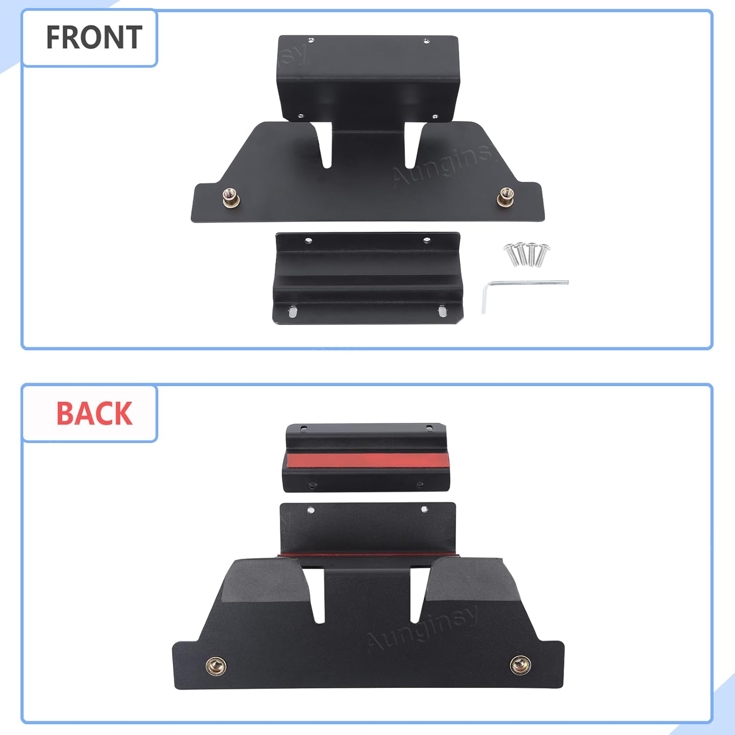 Car No Drill Front License Plate Holder Compatible with Ford Maverick 2022-2025 Accessories, Metal Front Grille Side Trailer License Plate Bracket Tag Frame with Mount Screw-Easy Install & Disassemble