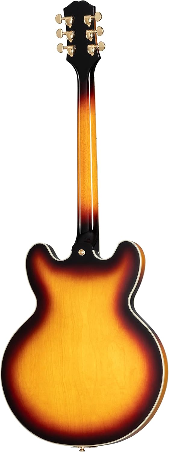 Epiphone Sheraton Semi Hollow Body, Vintage Sunburst and Gold Hardware with Gig Bag