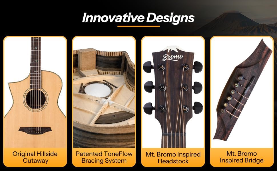 Bromo BAR 5CEL All-Solid Cut-A-Way Acoustic/Electric Guitar Left Handed