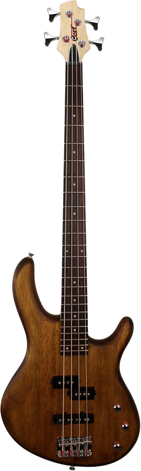 Cort ACTIONPJOPW Action PJ Bass Guitar, Open Pore Walnut