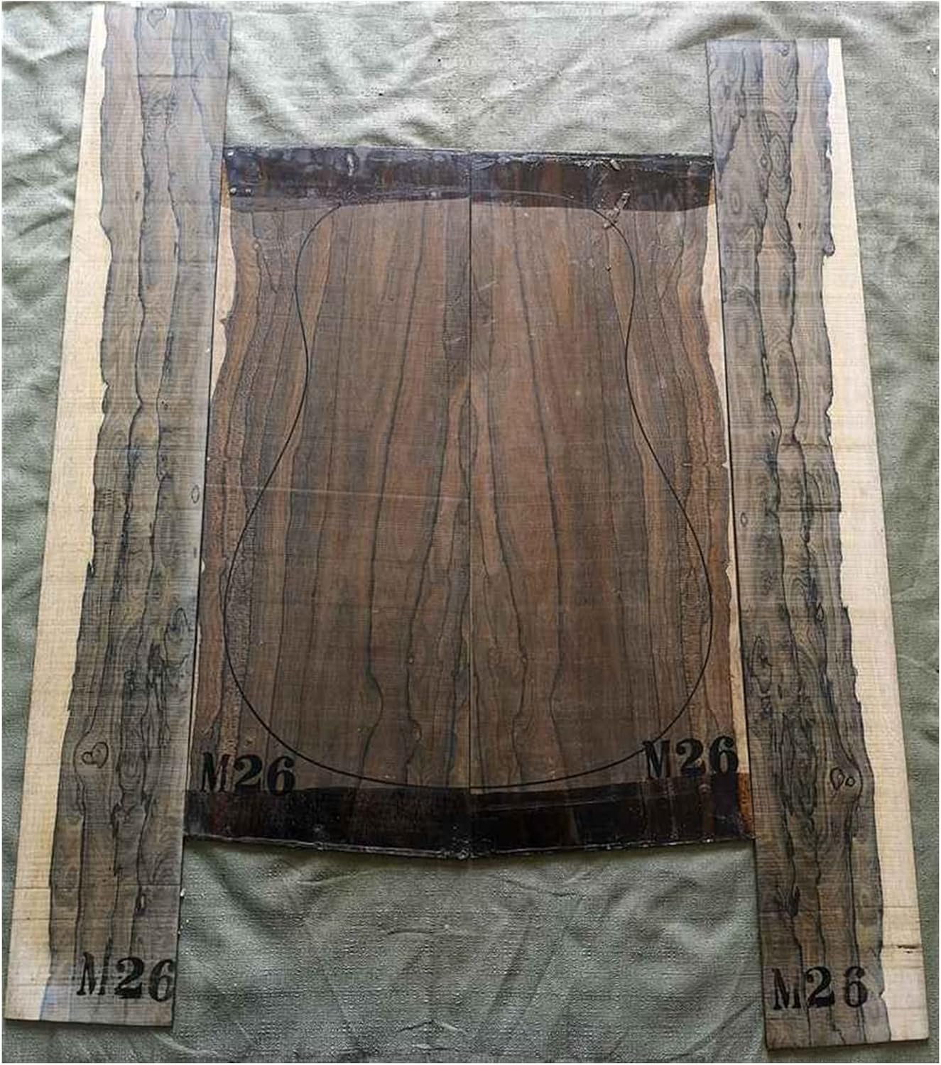 Back Side Veneer Material Guitar Making Material Accessories Guitar DIY Accessory (Color : 4)