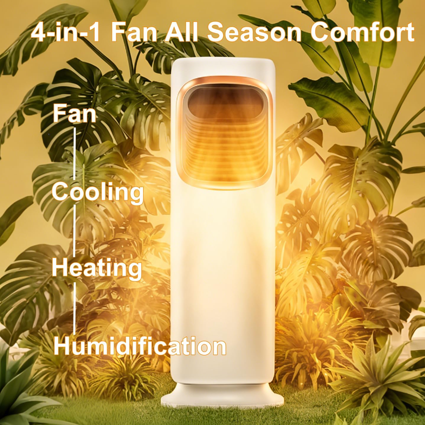 Aottop Evaporative Air Cooler, Tower Fan for Bedroom, Standing Fan, 80° Oscillating, Removable Water Tank, Ice Packs, Remote Control, 3 Speeds, Swamp Cooler for Bedroom with 3L Tank