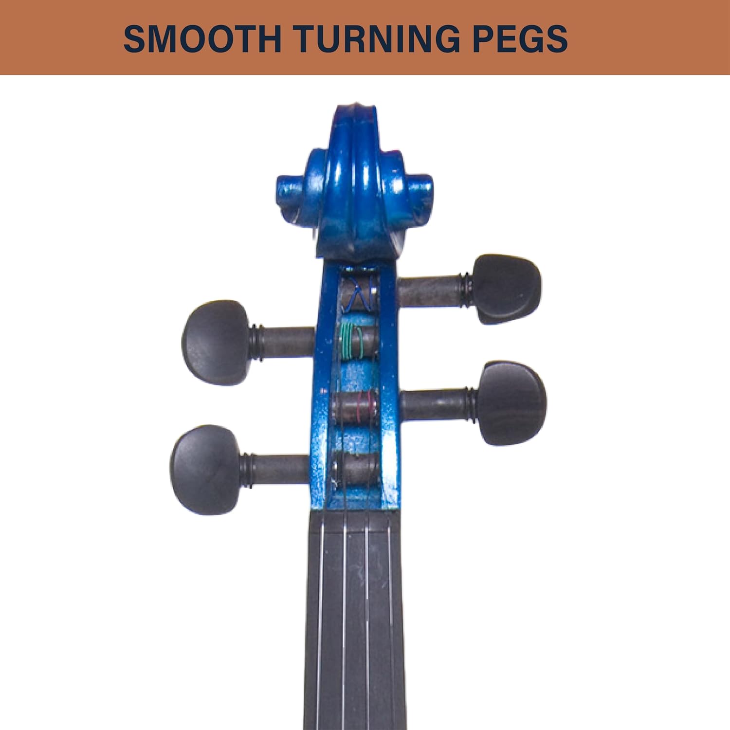 Cecilio 4/4 CEVN-2BL Electric/Silent Violin with Ebony Fittings in Blue Metallic Varnish (Full Size) – Ideal for Practice and Performance