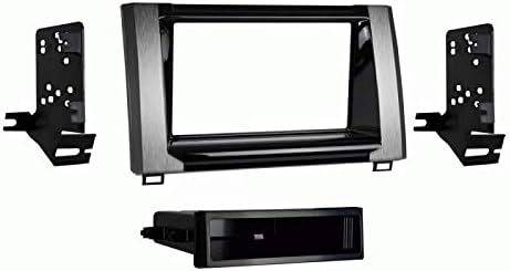 Single and Double DIN Car Stereo Radio Install Kit (High Gloss) Package Compatible with Toyota Tundra 2020 & 2021 Without Factory Amplifier