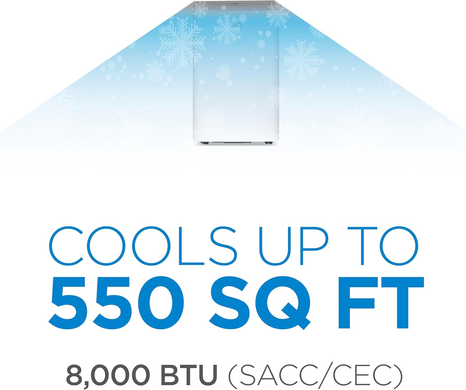 BLACK+DECKER Smart Portable Air Conditioner,12,000 BTU, for Rooms Up To 550 Sq. Ft., Portable AC with Inverter Compressor & Window Kit, BPACT08NM, White