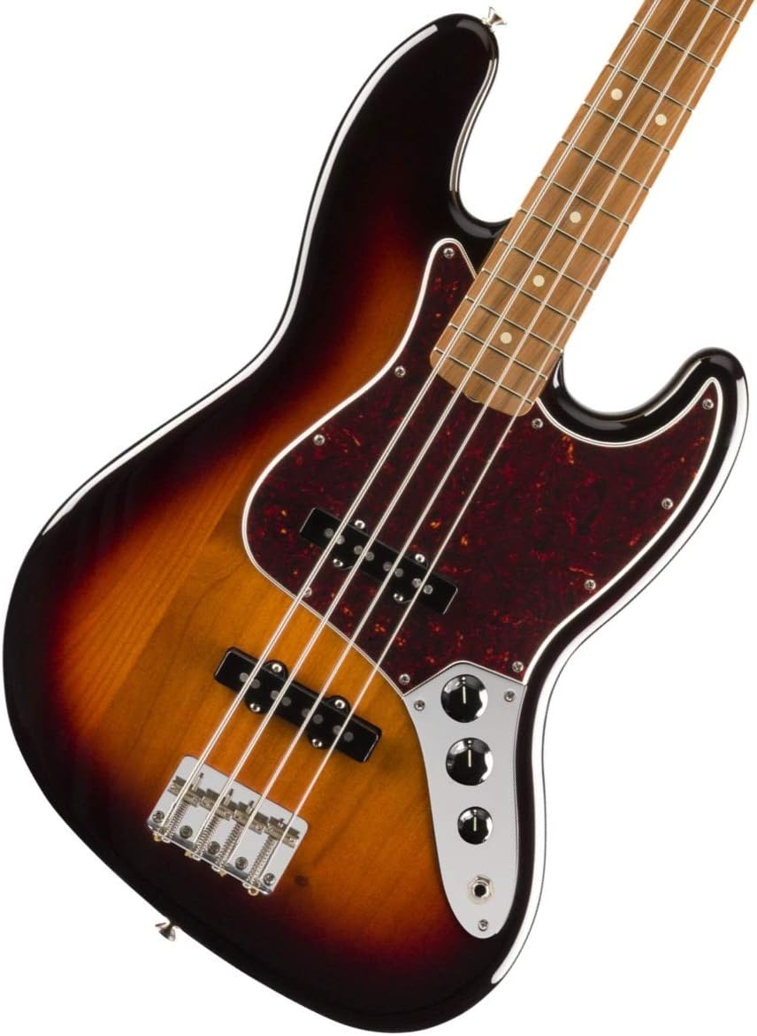 Fender Vintera 60s Jazz Bass, 3-Color Sunburst, Pau Ferro Fingerboard