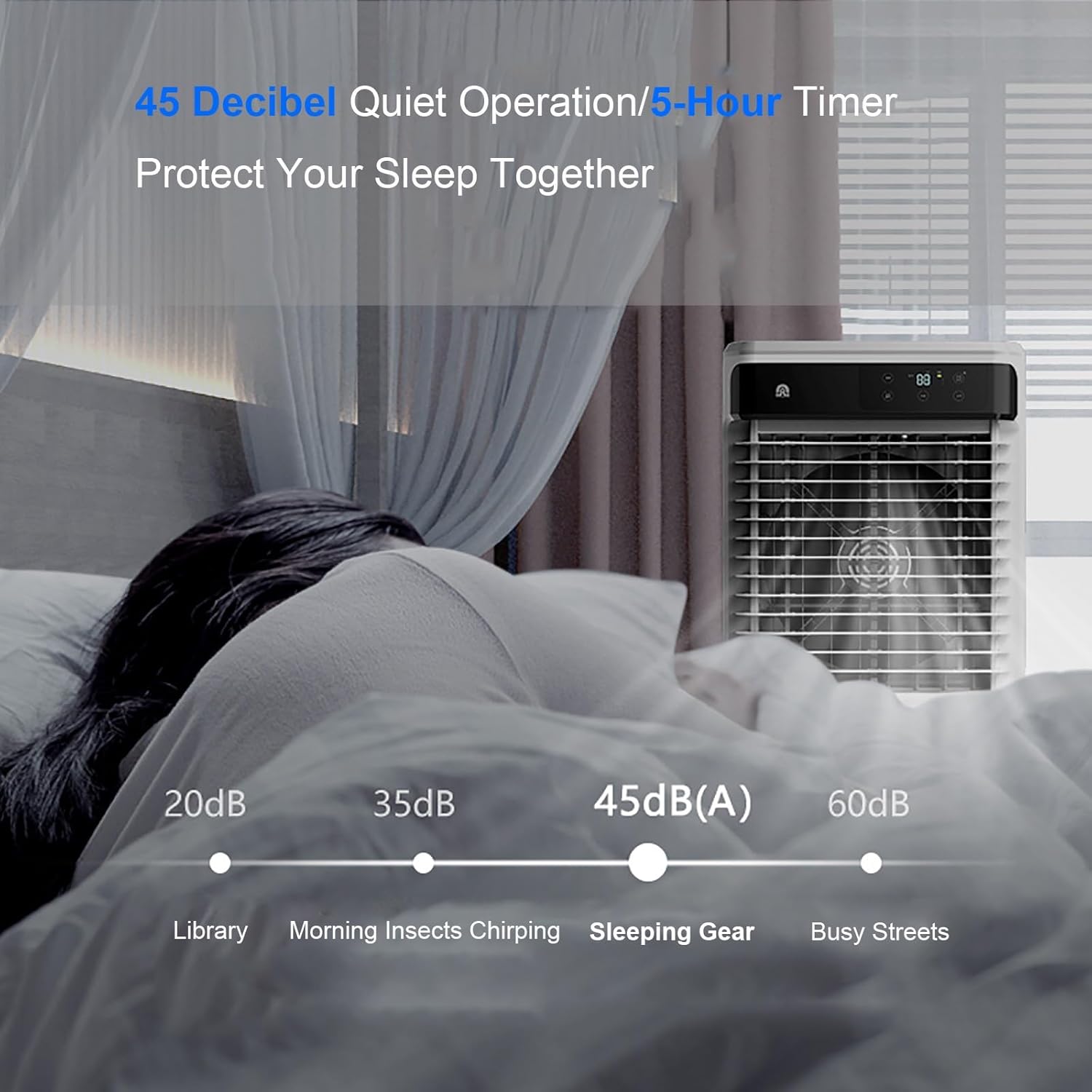 Swamp Cooler, 4000CFM Windowless Air Conditioner with 13 Gal Water Tank, 120° Oscillation, 3 Speed, 5 H Timer, Remote, 4 Ice Packs, Evaporative Cooler for Indoor＆Outdoor