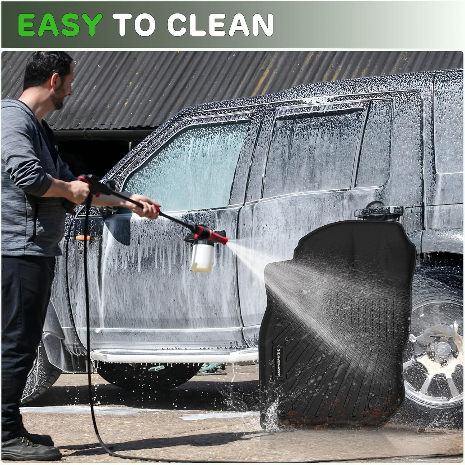 Floor Mats for 2026 2025 Volkswagen Tiguan Upgrade Trunk Mat with Backrest Mat All Weather TPE Floor Liners Fit for 2025 2026 VW Tiguan Anti-Slip Full Set Car Accessories