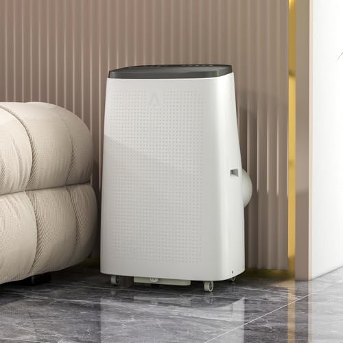 14,000 BTU Portable Air Conditioner (AC) for 750 Sq Ft Rooms – 3-in-1 Cooling, Dehumidifier & Fan w/Self-Evaporative Tech (No Drain). Sleep Mode + Auto-Swing. Includes Remote & Window Kit. Easy Insta