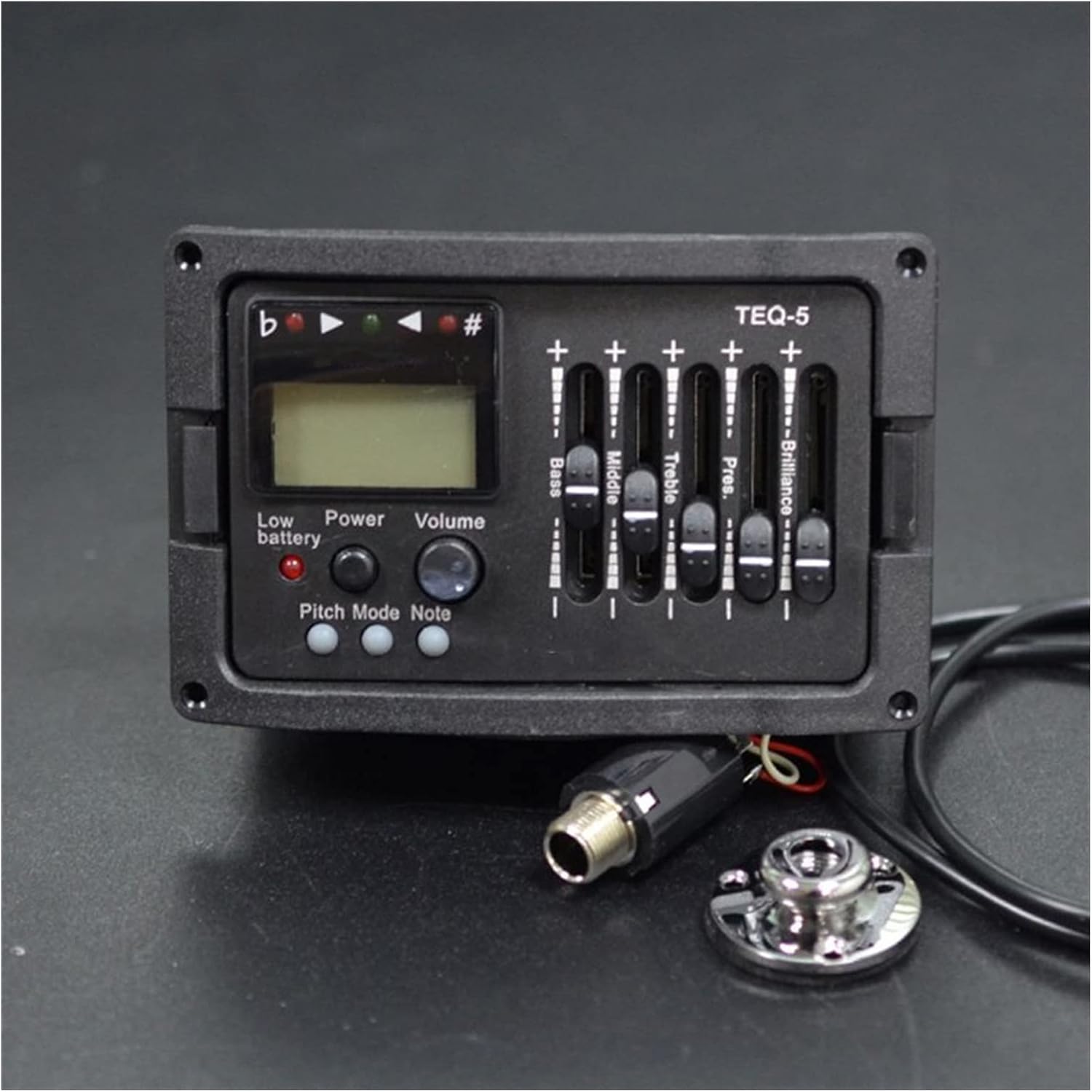 10Set 5 Band Acoustic Guitar Preamp EQ Equalizer TEQ-5 Classical Acoustic Guitar Amplifier Pickup Acessory (Color : with endpin Cover)